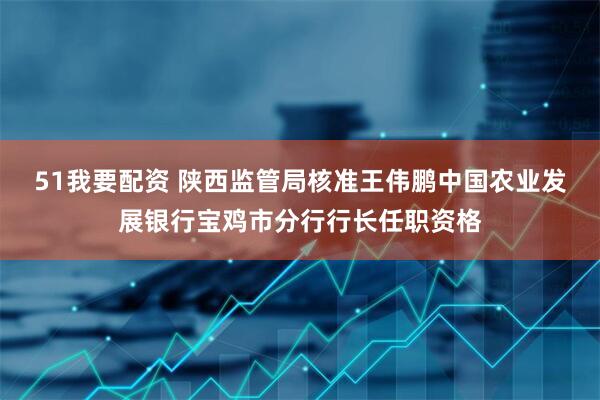51我要配资 陕西监管局核准王伟鹏中国农业发展银行宝鸡市分行行长任职资格